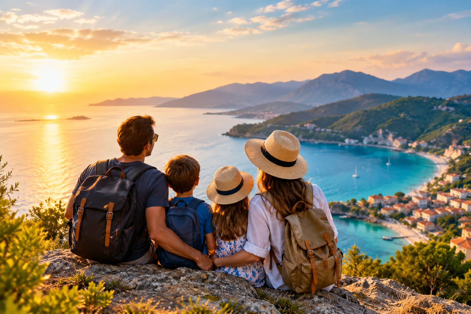Family enjoying a holiday